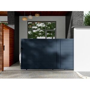 Vente uniquecom Portail coulissant aluminium plein L416 x H165 cm anthracite NAZARIO