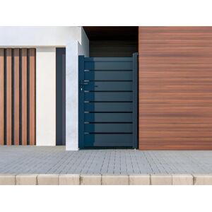 Vente uniquecom Portillon battant aluminium ajoure L103 x H166 cm anthracite PRIMO