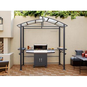 Vente-unique.com Abri pour barbecue en acier L240 x l150 x H230 cm - EMBERIO