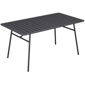 Table de jardin L.200 cm en metal - Gris fonce - MIRMANDE de MYLIA