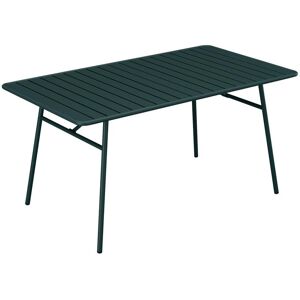 Table de jardin L160 cm en metal Vert sapin MIRMANDE de MYLIA