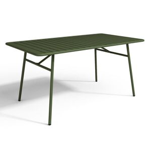 Table de jardin L.160 cm en metal - Kaki - MIRMANDE de MYLIA