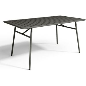 Table de jardin L.160 cm en metal - Gris fonce - MIRMANDE de MYLIA