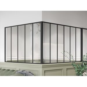 Vente unique Verriere dangle datelier en aluminium thermolaque L180 x L150 x H105 Noir BAYVIEW