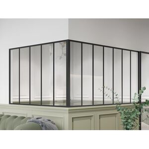 Vente unique Verriere dangle datelier en aluminium thermolaque L210 x L150 x H105 Noir BAYVIEW