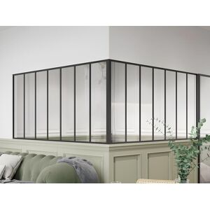 Vente unique Verriere dangle datelier en aluminium thermolaque L210 x L210 x H105 Noir BAYVIEW