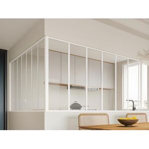 Vente unique Verriere dangle datelier en aluminium thermolaque L210 x L210 x H105 Blanc BAYVIEW