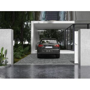 Vente uniquecom Portail coulissant aluminium plein L374 x H180 cm blanc NAZARIO