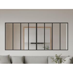 Vente unique Verriere atelier en aluminium thermolaque L240 x H105 cm Noir BAYVIEW