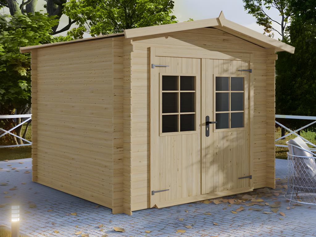 Vente-unique.com Abri de jardin en bois - 7,17 m² - épaisseur 19 mm - GIBSON Marque Expertland