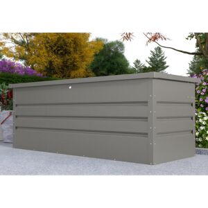 Vente-unique Coffre de rangement de jardin en acier galvanisé gris - 582L - TOMASO