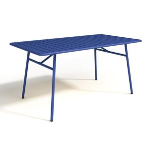 MYLIA Table de jardin L.160 cm en métal - Bleu nuit - MIRMANDE de MYLIA