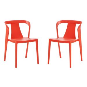 MYLIA Lot de 2 chaises de jardin - Orange - VOLTERRA de MYLIA