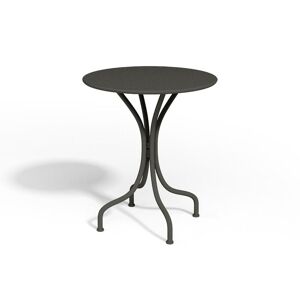 MYLIA Table ronde de jardin D.60cm en métal - Gris foncé - MIRMANDE de MYLIA