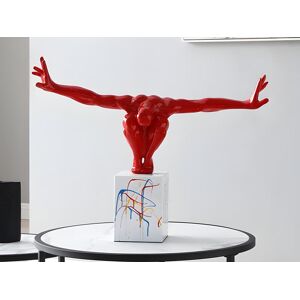 OZAIA Grande statue SOLEDAD II en resine L73 x H57 cm rouge