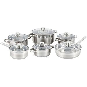 Vente-unique.com Batterie de cuisine 12 pièces FESTIN - Inox - couleur métallique