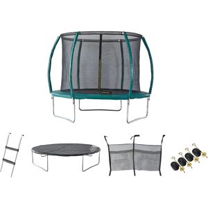 Vente unique Trampoline avec filet de protection interieur echelle bache et kit dancrage D305 cm WALLABY