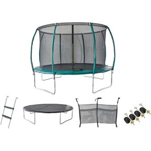 Vente unique Trampoline avec filet de protection interieur echelle bache et kit dancrage D366 cm WALLABY