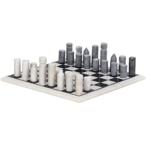 Vente unique Jeu de societe Echiquier Marbre noir et blanc L305 X H254 X P305 cm CHESSY