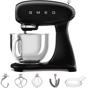 SMEG Full Color Noir SMF03BLEU - Batteur mélangeur planétaire - Cuve inox de 4,8 litres