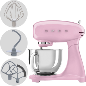 SMEG Full Color Rose SMF05PKEU - Batteur mélangeur planétaire - Cuve inox de 4,8 litres