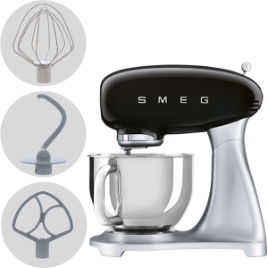 SMEG SMF04BLEU Noir - Batteur mélangeur planétaire - Cuve inox de 4,8 litres