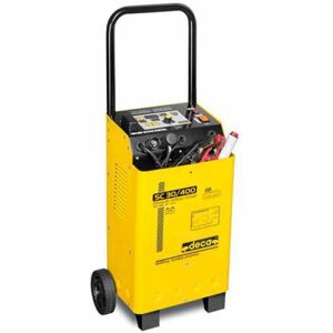 Deca SC 30/400 - Chargeur de batterie/démarreur 12-24V avec microprocesseur - monophasé - sur chariot - Publicité Deca SC 30/400 - Chargeur de batterie/démarreur 12-24V avec microprocesseur - monophasé - sur chariot - Publicité