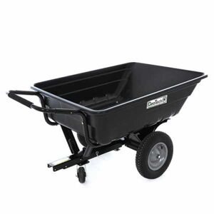 GeoTech Remorque tractée pour tondeuse autoportée GeoTech TC3080PL - remorque avec vasque en plastique