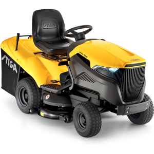 Stiga Estate 7102 W - Tondeuse autoportée - transmission hydrostatique - bac de ramassage - mulching - Publicité Stiga Estate 7102 W - Tondeuse autoportée - transmission hydrostatique - bac de ramassage - mulching - Publicité