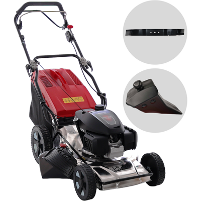 Marina Systems MX 55 SH 3V - Tondeuse à gazon thermique tractée - Moteur Honda GCVx 200 - Acier INOX - Publicité Marina Systems MX 55 SH 3V - Tondeuse à gazon thermique tractée - Moteur Honda GCVx 200 - Acier INOX - Publicité