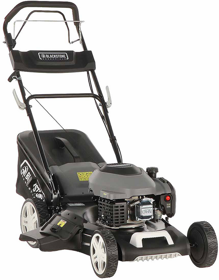 Blackstone Essentials ESP 510-200 - Tondeuse à gazon thermique autotractée BullMach ACHILLE 51 MY22 - 4 en 1 - Moteur de 200cm3