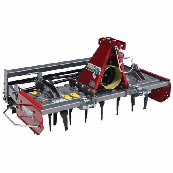 AgriEuro TOP-LINE Herse rotative légère RF150 -  largeur de travail 150 cm -14  lames série légère - Rouleau à cage