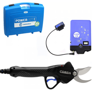 Sécateur électrique de taille Campagnola COBRA PRO, à batterie - Power Kit 170 LI-ION - 3,5 ah - Publicité