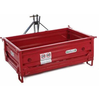 GeoTech TRP 140 - Boîte de transport avec 3 côtés - Tracteur compatible - Publicité GeoTech TRP 140 - Boîte de transport avec 3 côtés - Tracteur compatible - Publicité