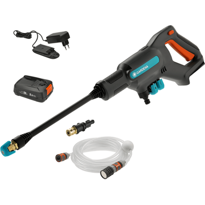 Gardena AcquaClean 24/18V Lithium - Pistolet haute pression - avec batterie 2.5A - Publicité Gardena AcquaClean 24/18V Lithium - Pistolet haute pression - avec batterie 2.5A - Publicité