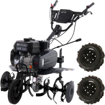BlackStone MHB 1500 - Motobineuse thermique à essence 212 cm3 - 7 CV - Publicité BlackStone MHB 1500 - Motobineuse thermique à essence 212 cm3 - 7 CV - Publicité
