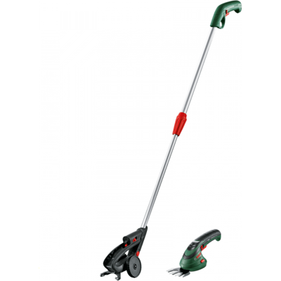 Bosch Isio - Cisaille à batterie avec perche - 3.6V 1.5Ah - Publicité Bosch Isio - Cisaille à batterie avec perche - 3.6V 1.5Ah - Publicité