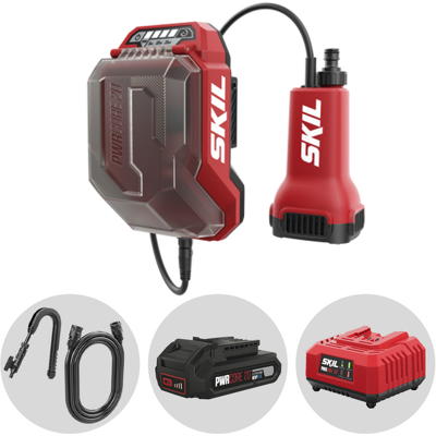 Skil 0781 CA - Pompe submersible pour eaux claires - 20 V - SANS BATTERIE NI CHARGEUR - Publicité Skil 0781 CA - Pompe submersible pour eaux claires - 20 V - SANS BATTERIE NI CHARGEUR - Publicité