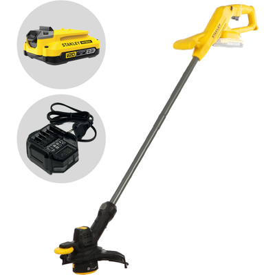 Stanley SFMCST925M1-QW - Coupe-bordure à batterie - 18 V 2 Ah - Publicité Stanley SFMCST925M1-QW - Coupe-bordure à batterie - 18 V 2 Ah - Publicité