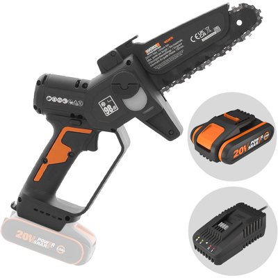 Worx WG327E - Élagueuse sur batterie - 20 V 2 Ah - Publicité Worx WG327E - Élagueuse sur batterie - 20 V 2 Ah - Publicité