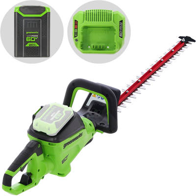 Greenworks HT6606R - Taille-haie à batterie 60 V/4 Ah - Lame 66 cm - Publicité Greenworks HT6606R - Taille-haie à batterie 60 V/4 Ah - Lame 66 cm - Publicité