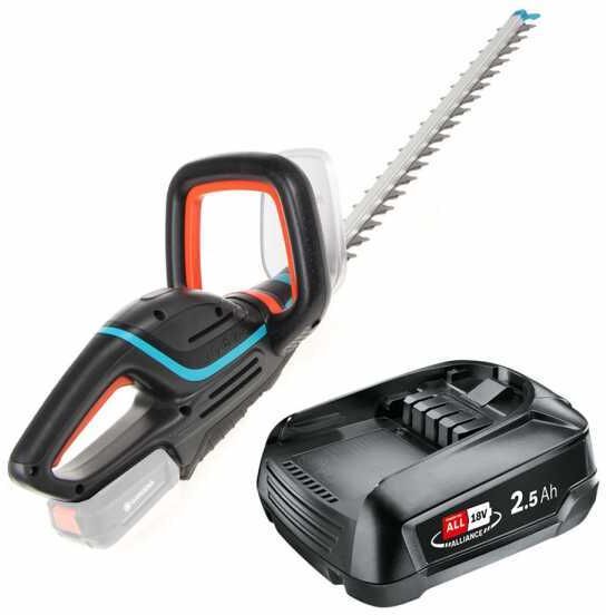 Taille-haie à batterie au lithium Gardena ComfortCut P4A 60/18V - 2,5 Ah, lame 60 cm - Ouverture des dents 20mm