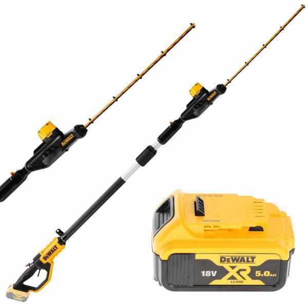 Taille-haies électrique orientable DEWALT DCMPH566P1-QW - Batteria 18V 5Ah