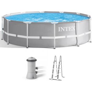 Piscine Ronde Intex Prisma Frame 26716NP + Épurateur à cartouche + Échelle