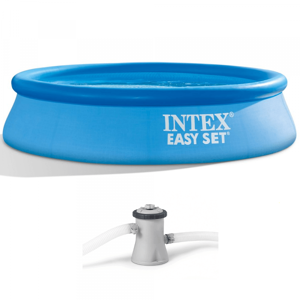 Intex Piscine gonflable Intex Easy Set 28108NP + Pompe filtre