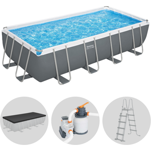 Bestway Power Steel Rectangulaire 56466 - 594x274x122 cm - Piscine hors-sol - Publicité Bestway Power Steel Rectangulaire 56466 - 594x274x122 cm - Piscine hors-sol - Publicité