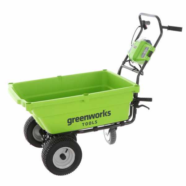 Greenworks Brouette à batterie sur roues Greenworks G40GC Garden Cart...