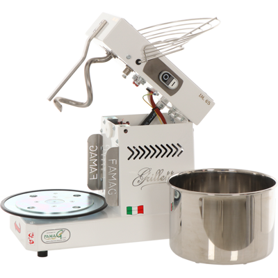 Pétrin à spirale Famag Grilletta IM 6 S - Tête basculante - Capacité cuve 6 Kg 11 litres - Publicité Pétrin à spirale Famag Grilletta IM 6 S - Tête basculante - Capacité cuve 6 Kg 11 litres - Publicité