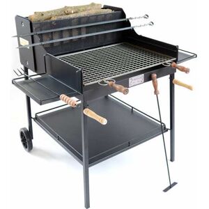 Cruccolini Barbecue à bois en tôles résistantes Cruccolini Fuocone Arezzo avec grille en acier 70x58