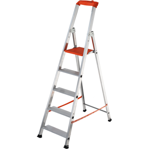 Gierre Stabila AL720DS - 5 marches, 1,71 m - Échelle en aluminium avec tréteau - Publicité Gierre Stabila AL720DS - 5 marches, 1,71 m - Échelle en aluminium avec tréteau - Publicité